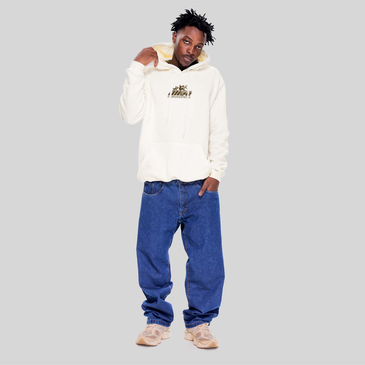 Moletom Alive Canguru Cross Off White - Texas