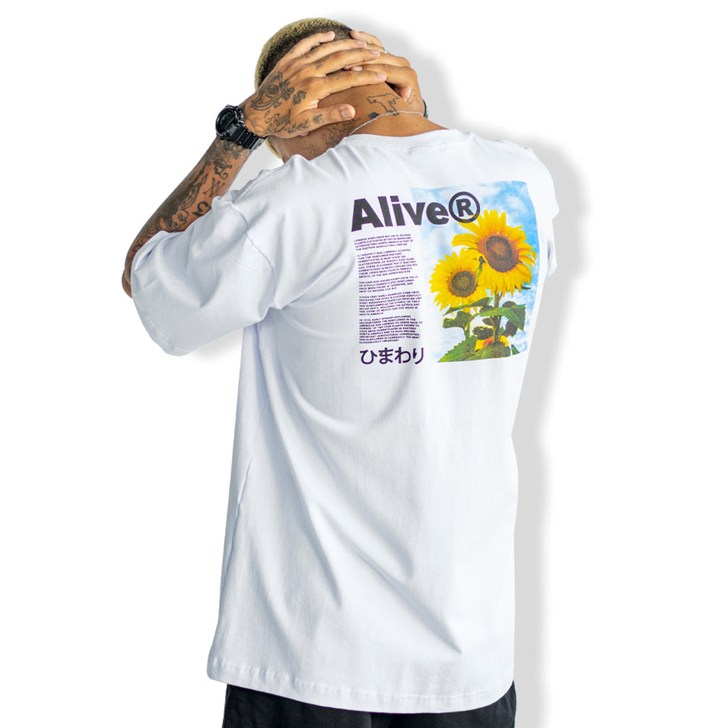 Camiseta Alive Sunflower Branco