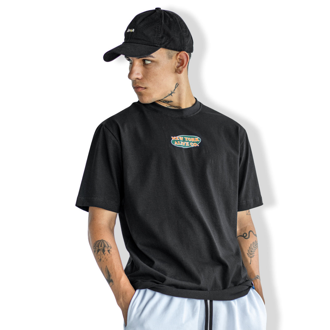 Camiseta Alive Retrô Logo Preto