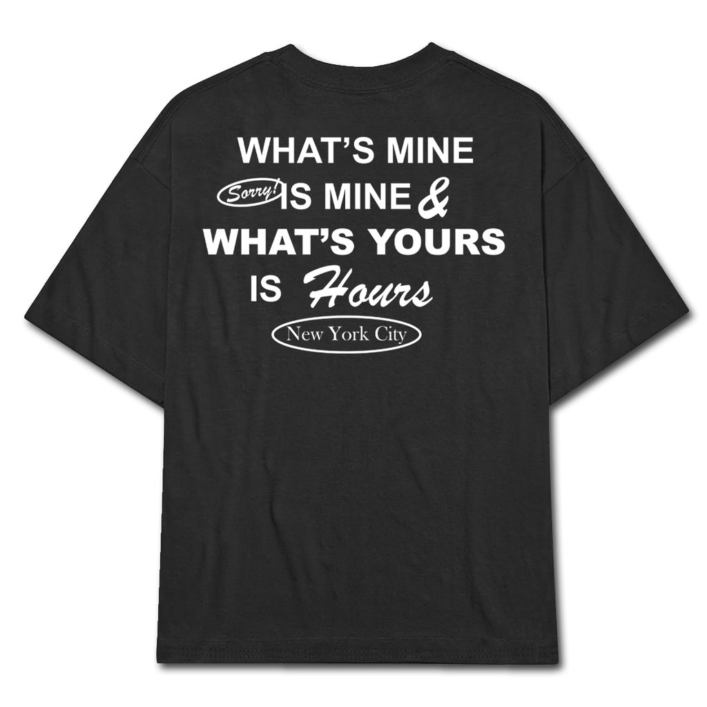 Camiseta Alive Oversized Hours Preto