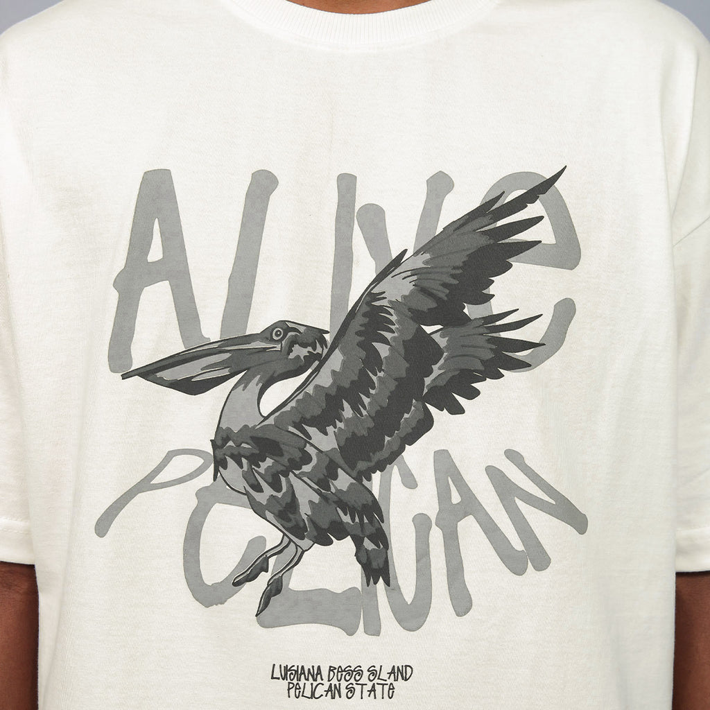 Camiseta Alive Oversized Pelican Off White