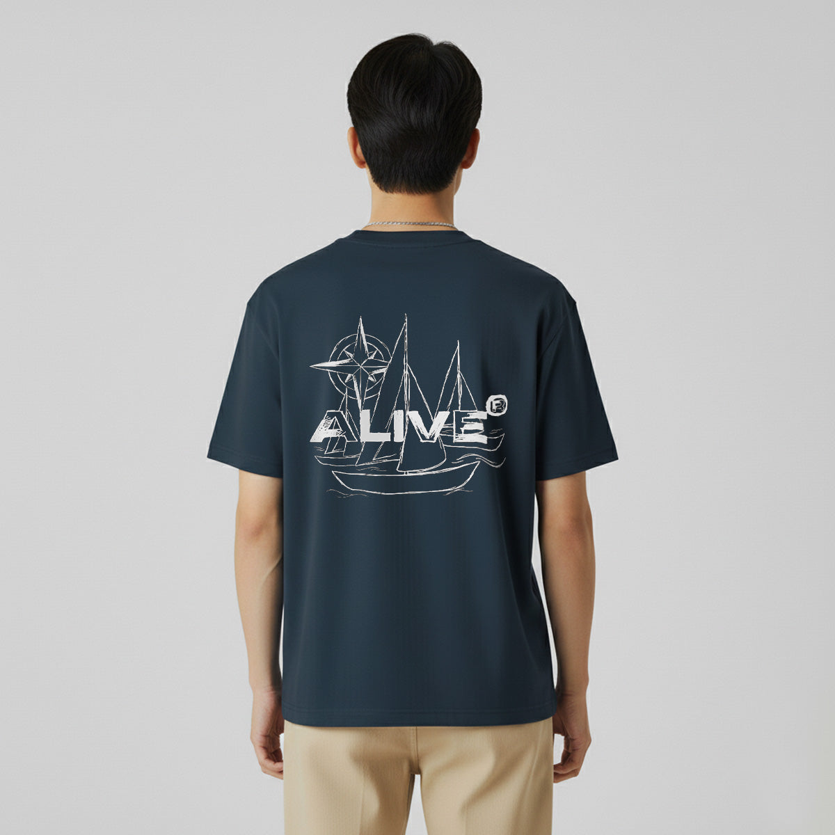 Camiseta Alive Ship Azul Marinho