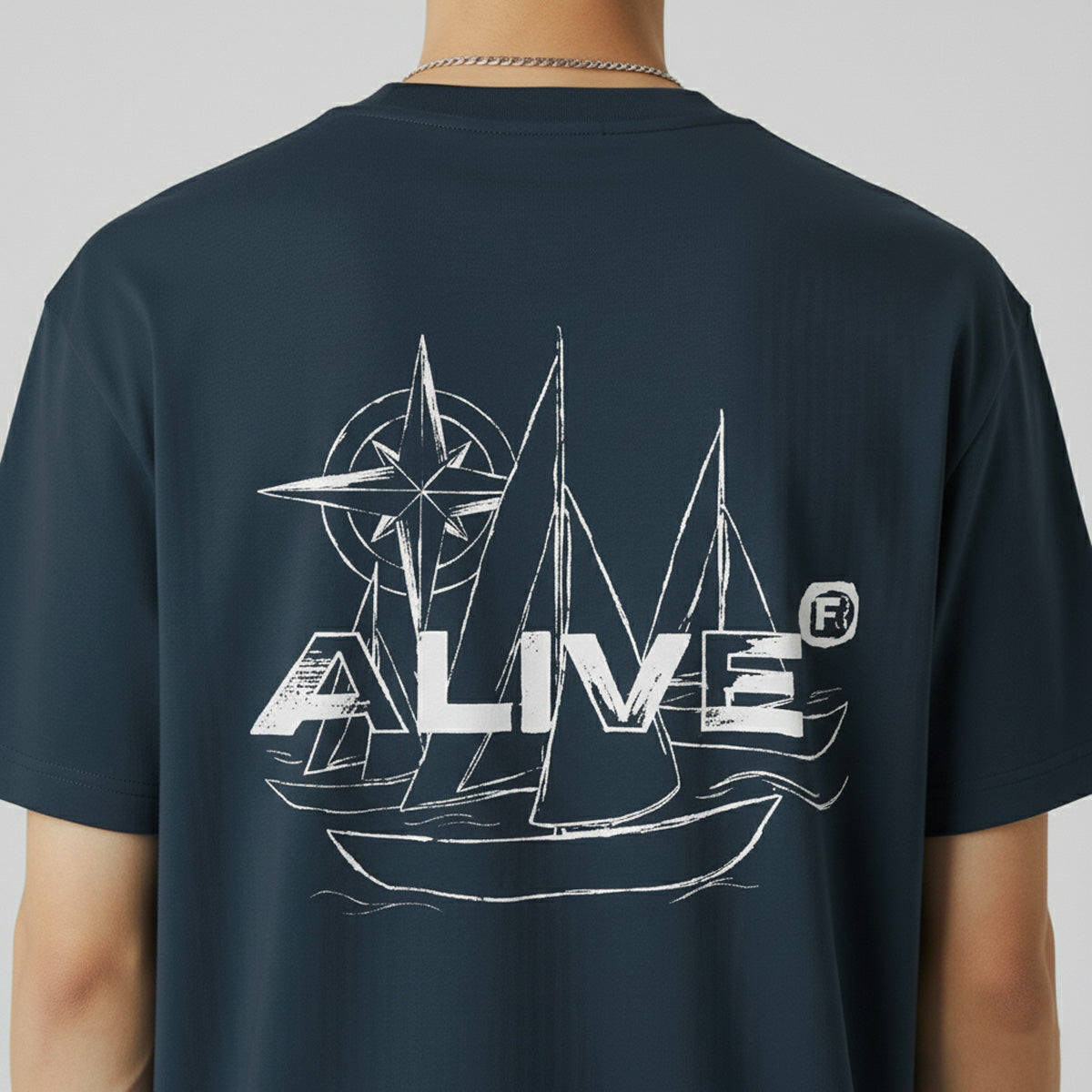 Camiseta Alive Ship Azul Marinho