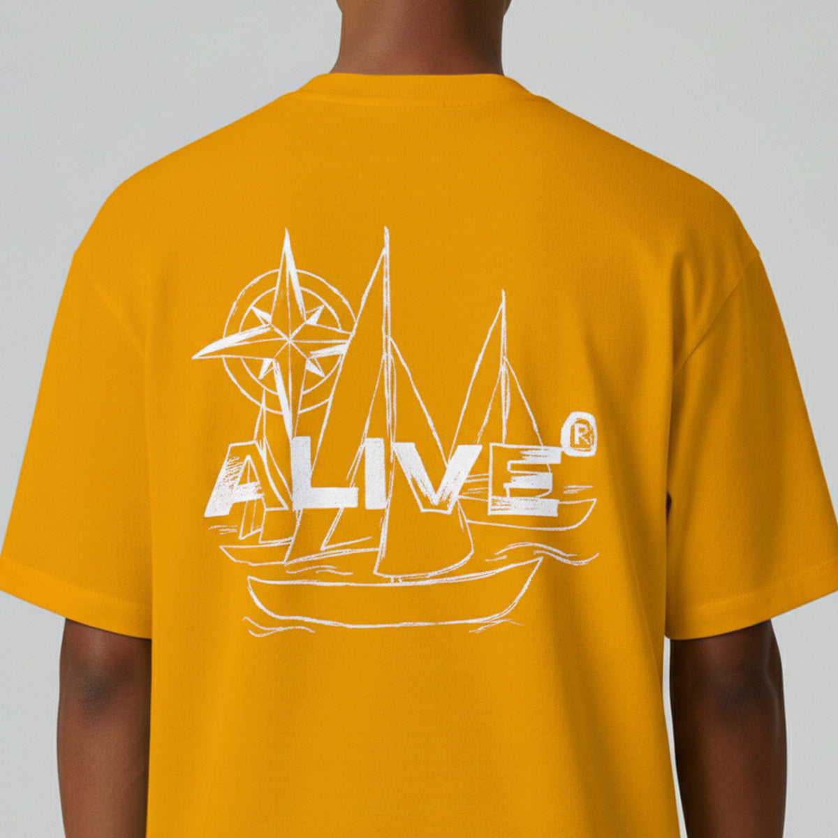 Camiseta Alive Ship Mostarda