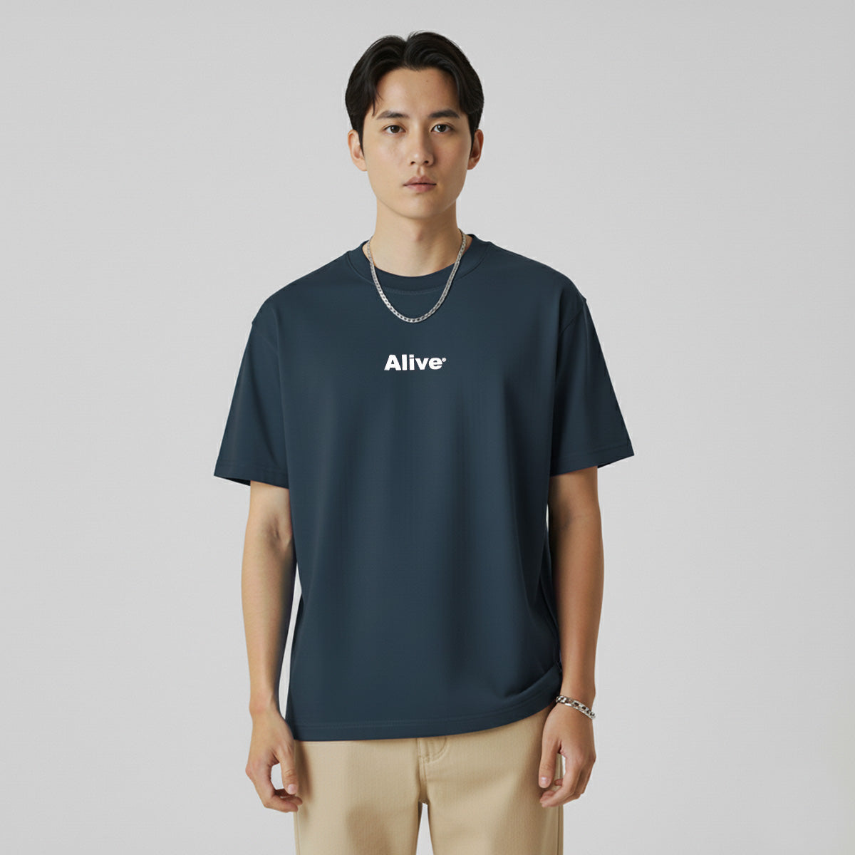 Camiseta Alive Basic Azul Marinho