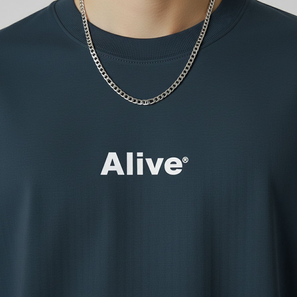 Camiseta Alive Basic Azul Marinho