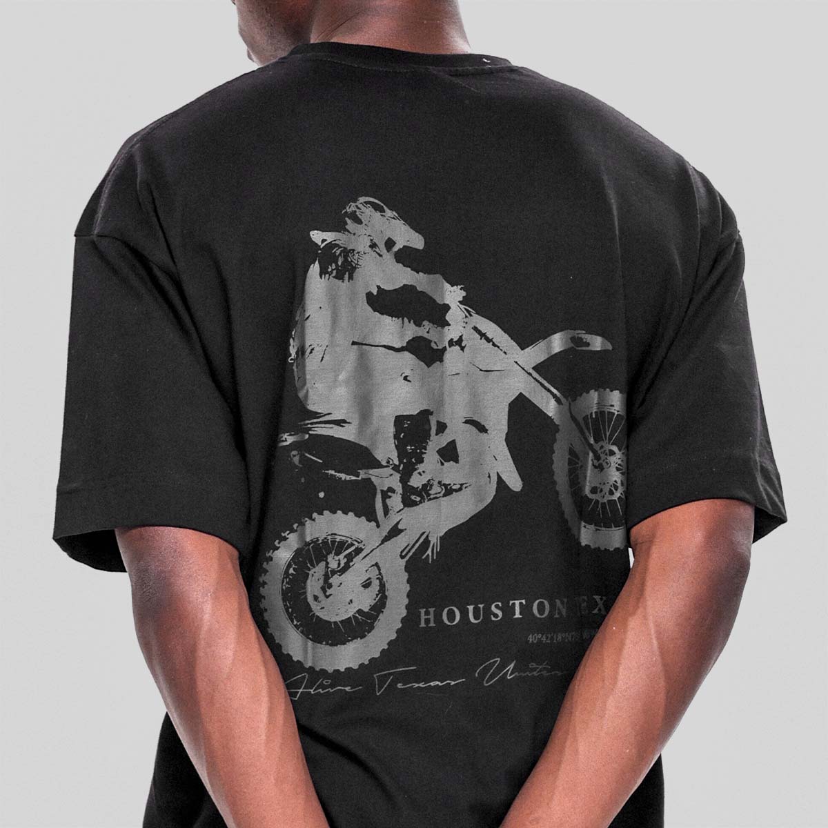 Camiseta Alive Oversized Houston Preto - Texas