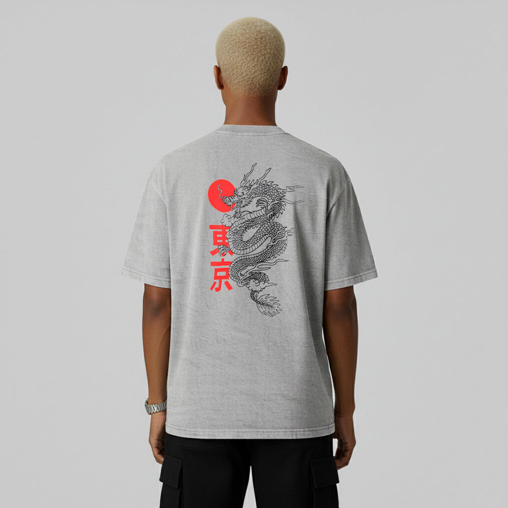 Camiseta Alive Eastern Dragon Cinza Mescla