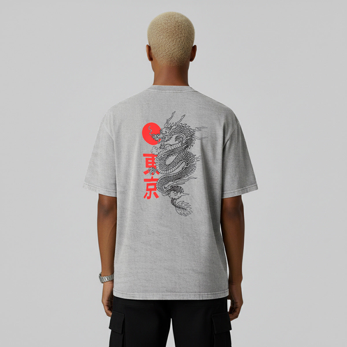 Camiseta Alive Eastern Dragon Cinza Mescla