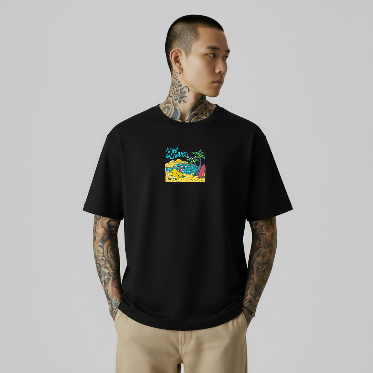 Camiseta Alive Waves Preto