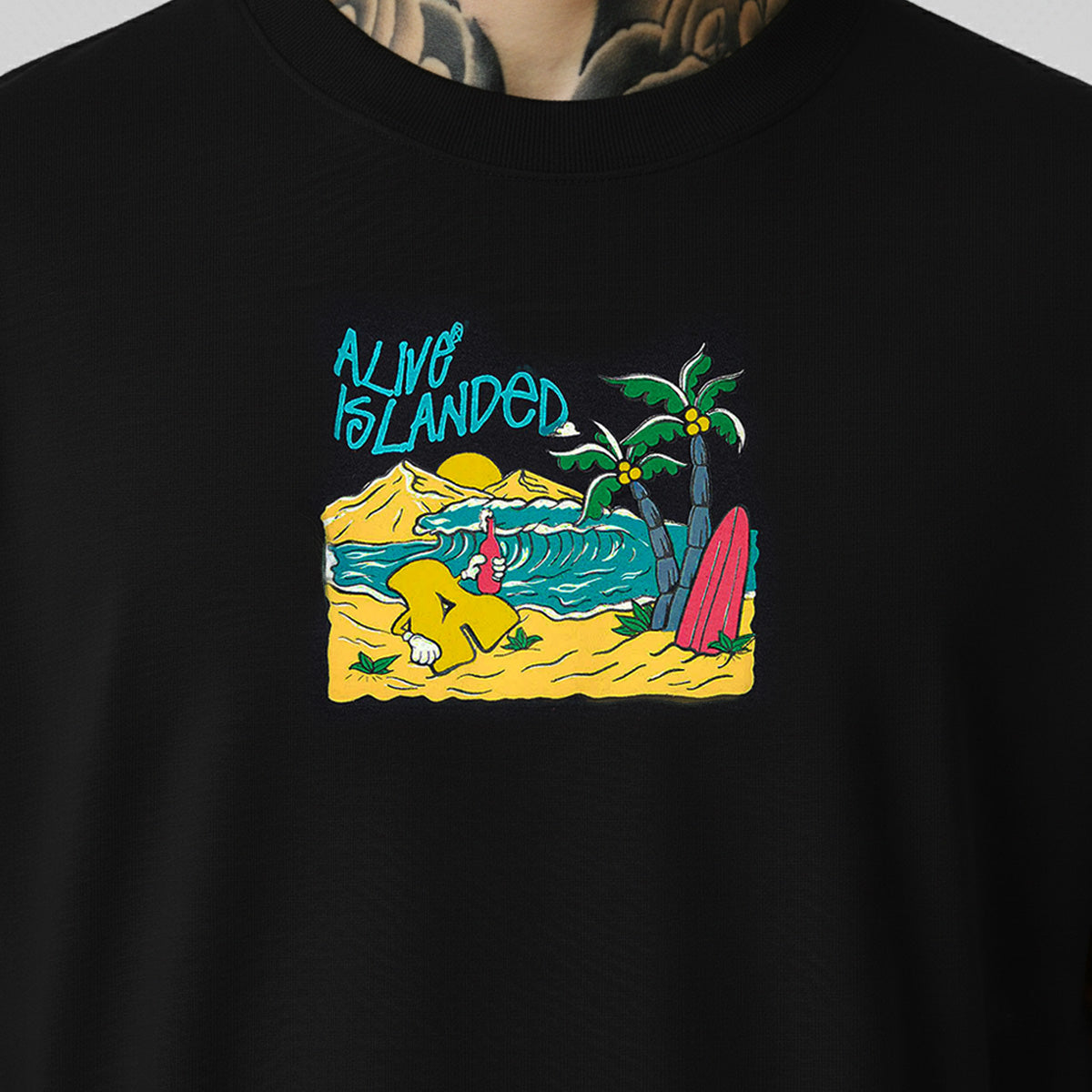 Camiseta Alive Waves Preto