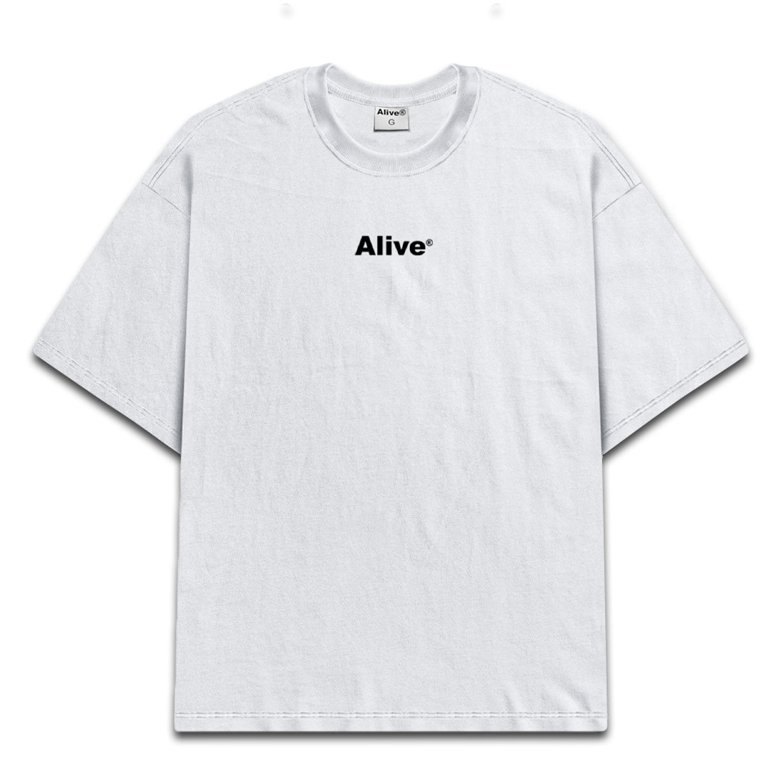 Camiseta Alive Basic Branco Preto