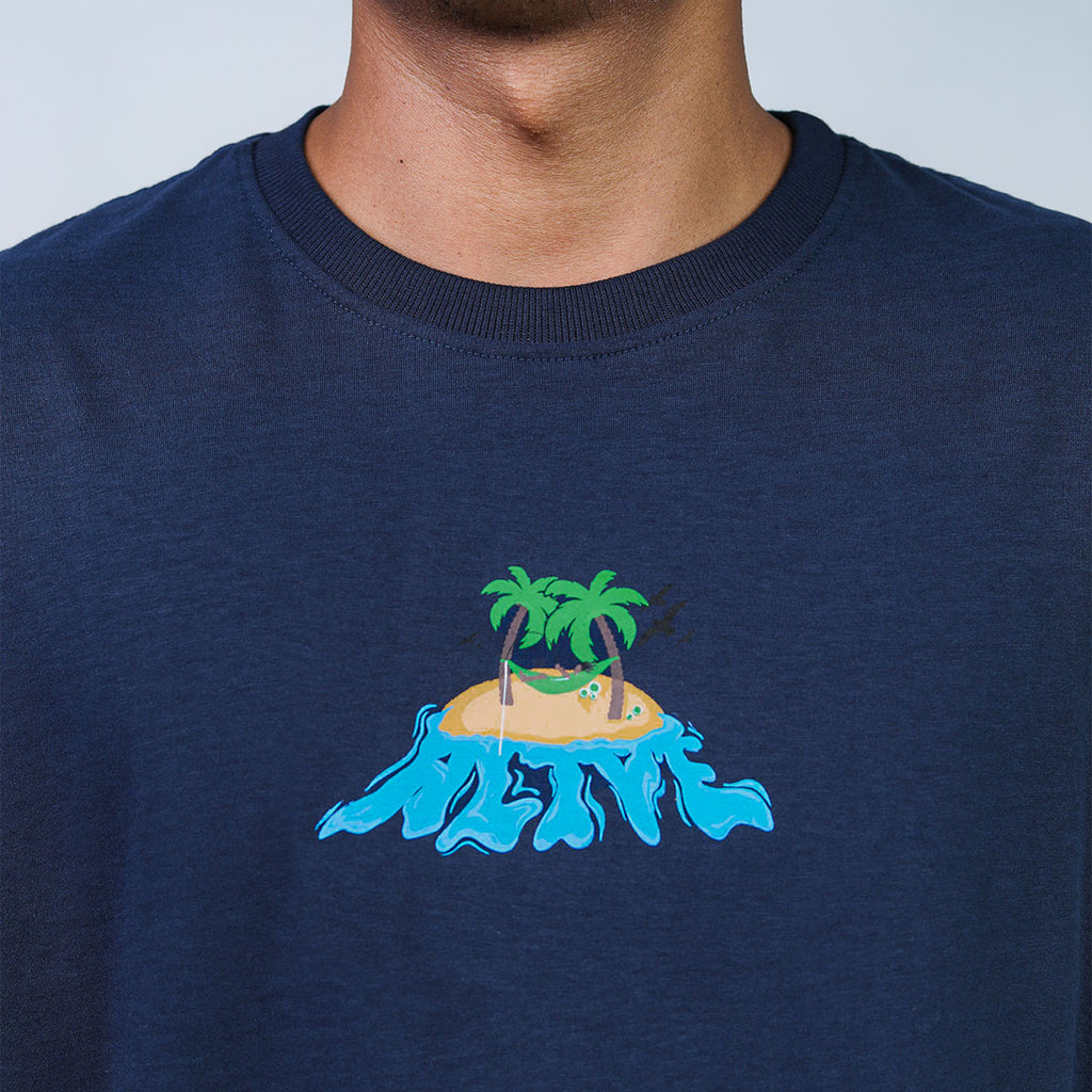 Camiseta Alive Island Azul Marinho
