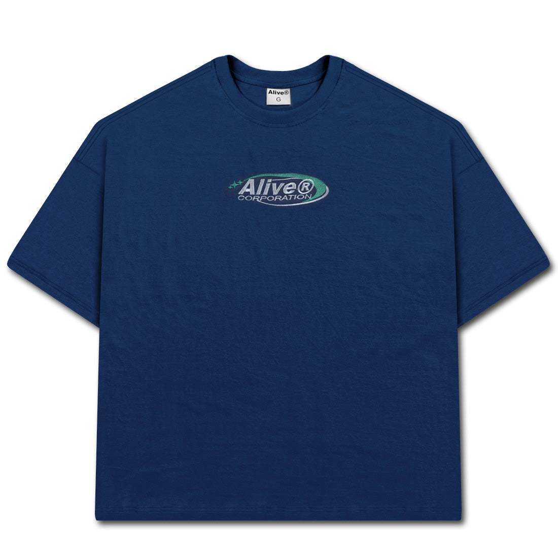 Camiseta Alive Oversized New Corporation Azul Marinho
