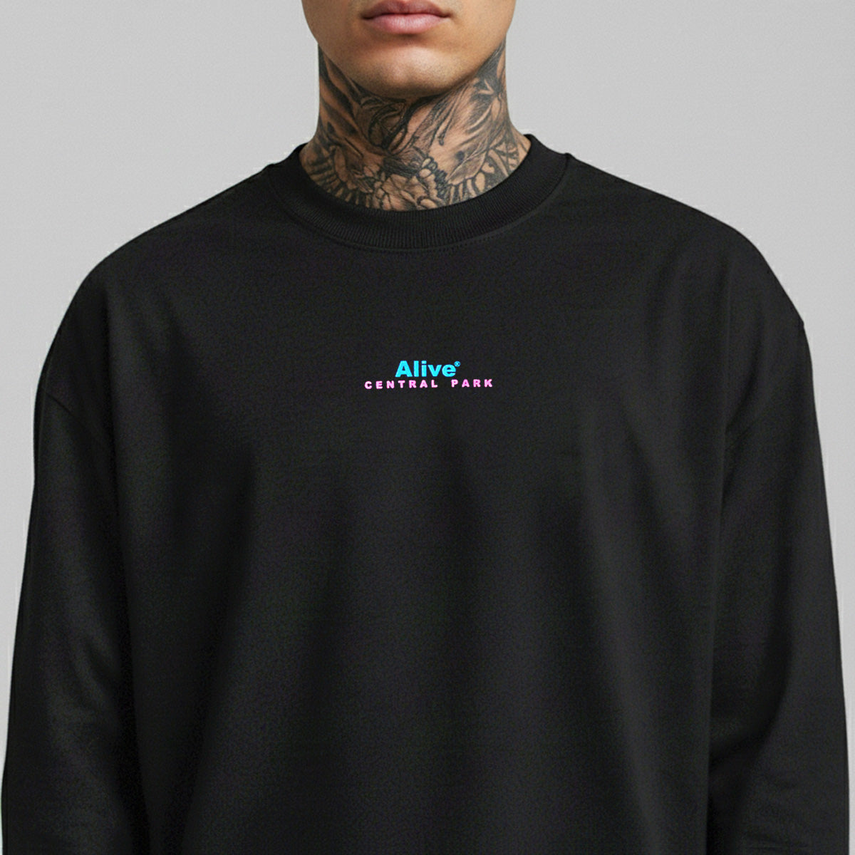 Camiseta Alive Central Park Preto Manga Longa