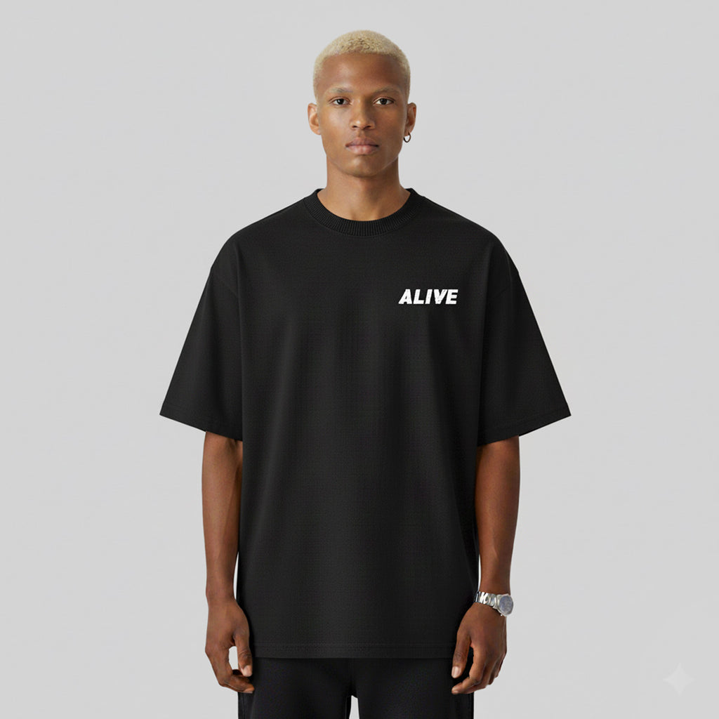 Camiseta Alive Oversized Essencial Club Preto