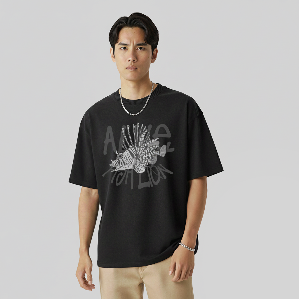 Camiseta Alive Oversized Fishlion Preto