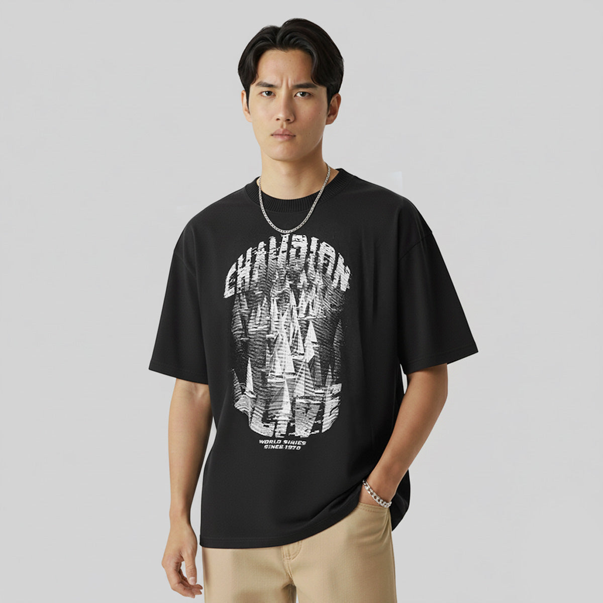 Camiseta Alive Oversized Essencial Champion Preto