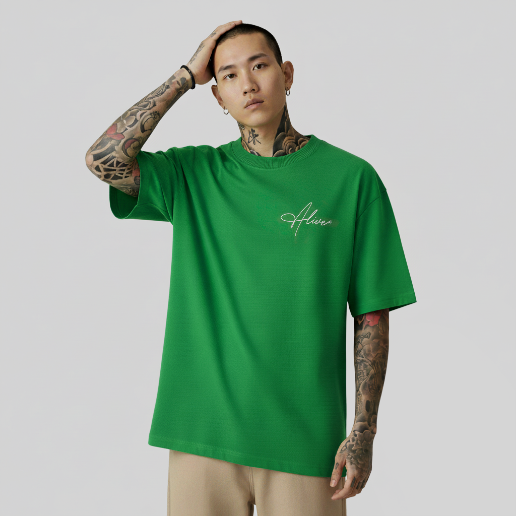 Camiseta Alive Oversized New Signature Verde