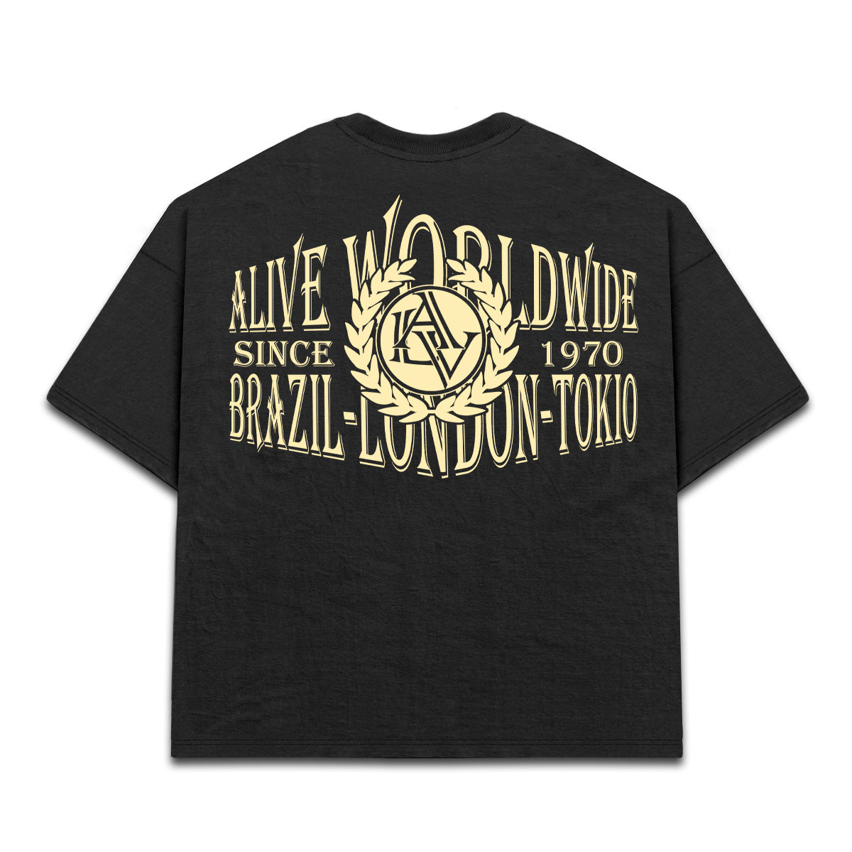 Camiseta Alive Oversized Worldwide Preto
