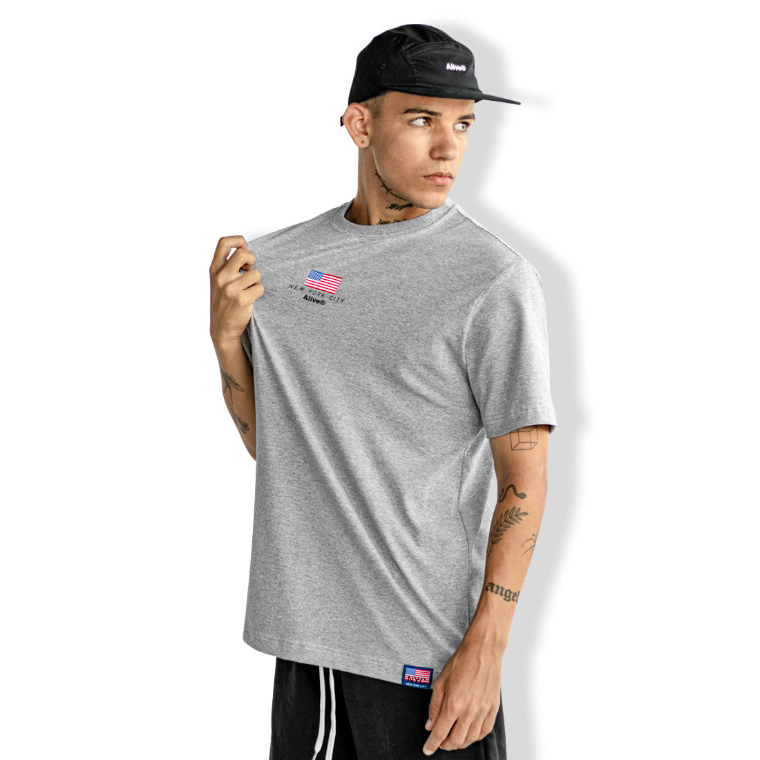 Camiseta Alive U.S.A Cinza