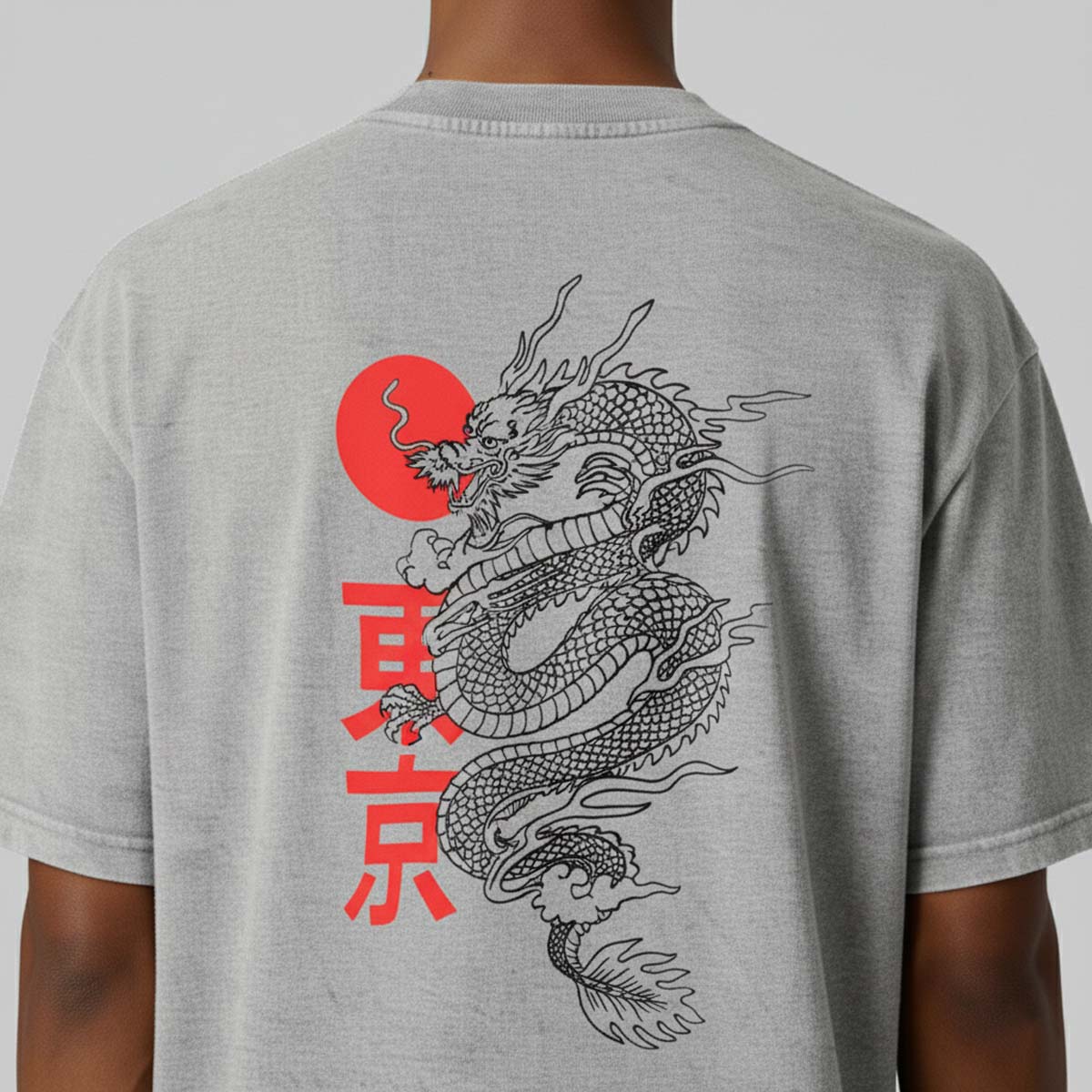 Camiseta Alive Eastern Dragon Cinza Mescla
