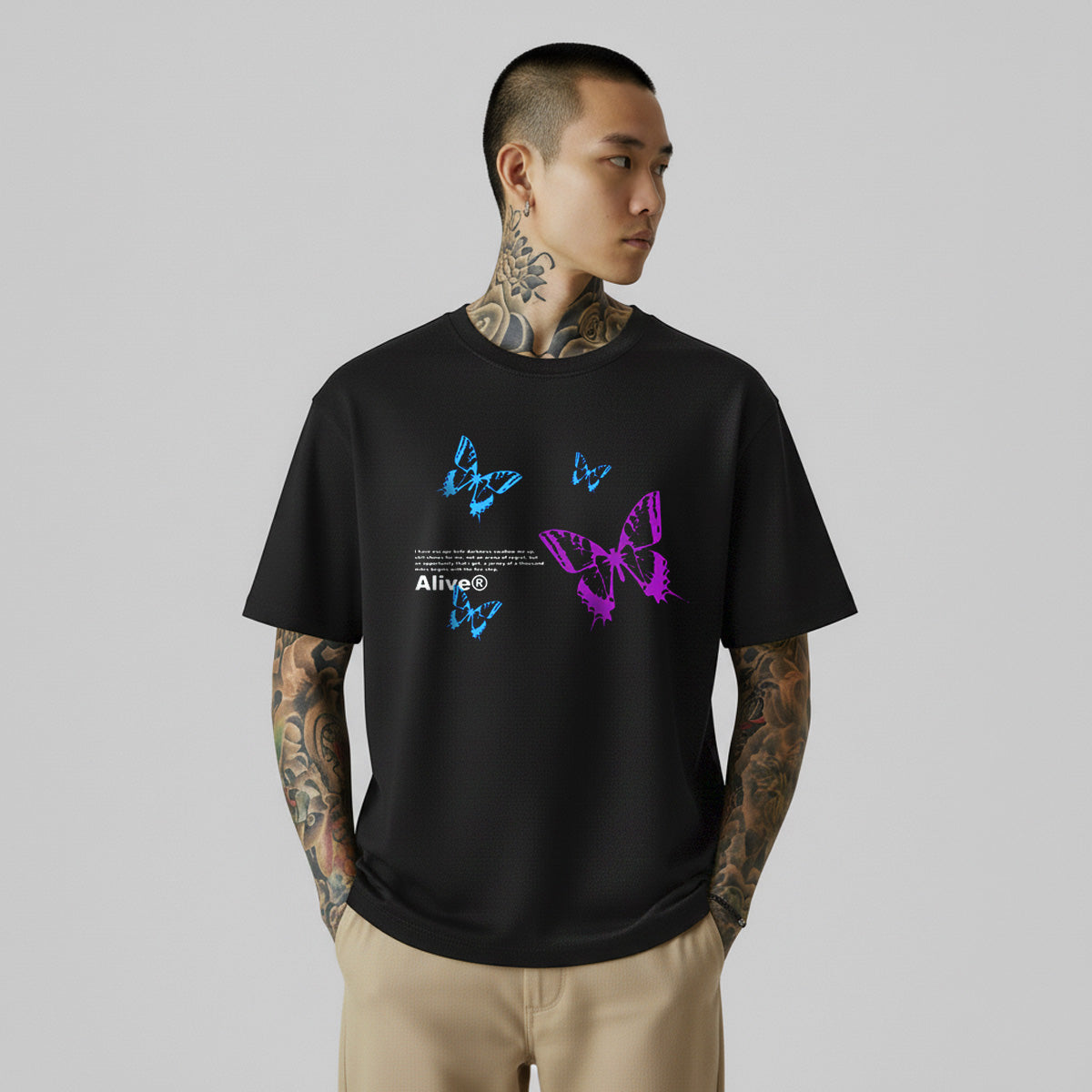 Camiseta Alive Butterfly Effect Preto