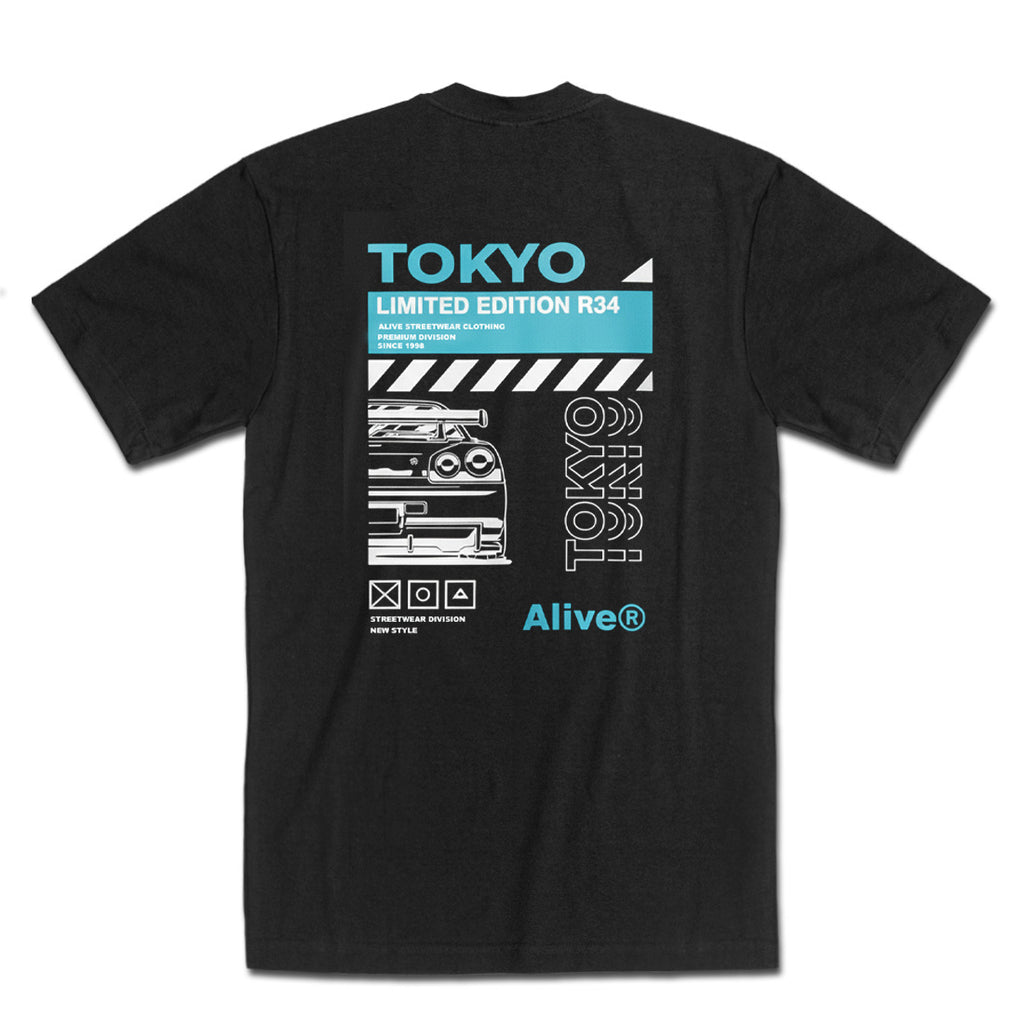 Camiseta Alive Skyline R34 Preto