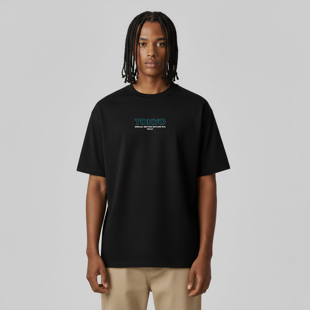 Camiseta Alive Skyline R34 Preto