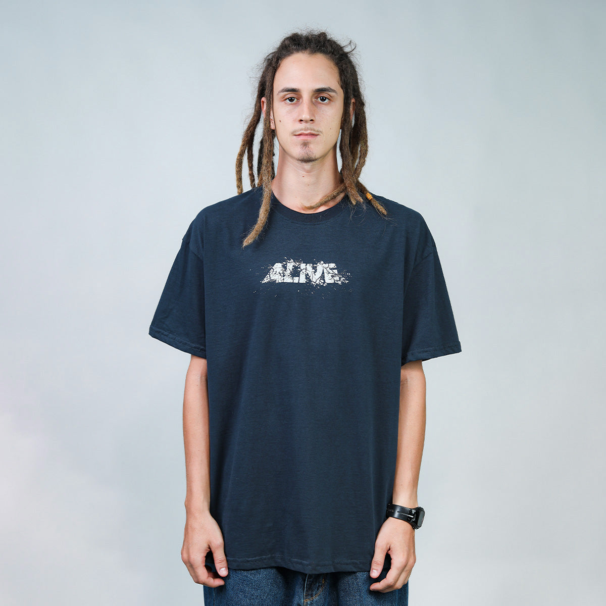 Camiseta Alive Destroyed Azul Marinho