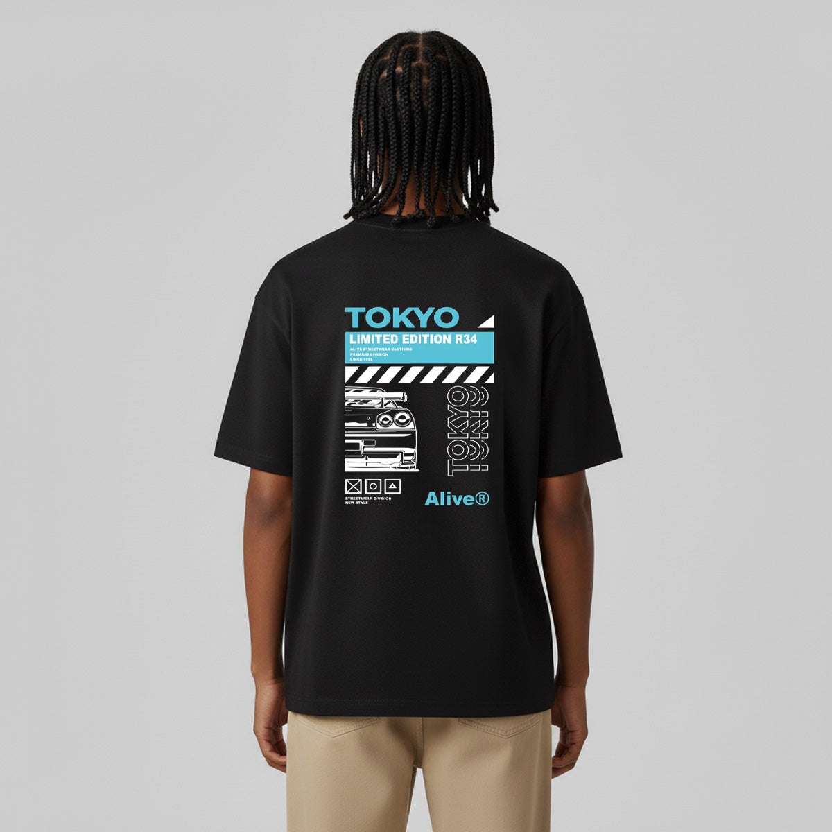 Camiseta Alive Skyline R34 Preto