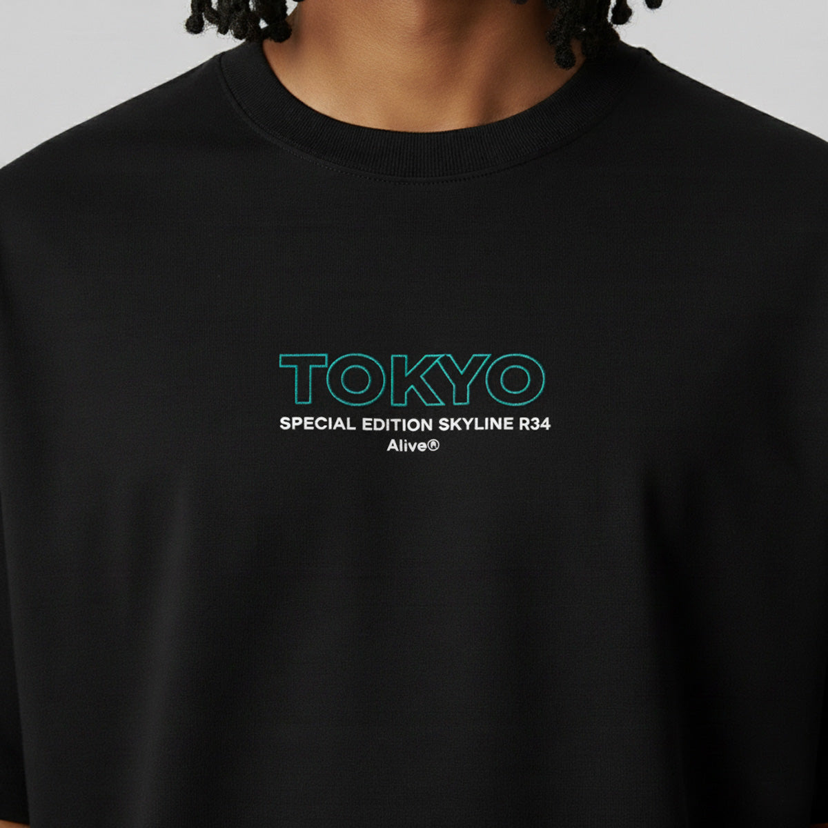 Camiseta Alive Skyline R34 Preto