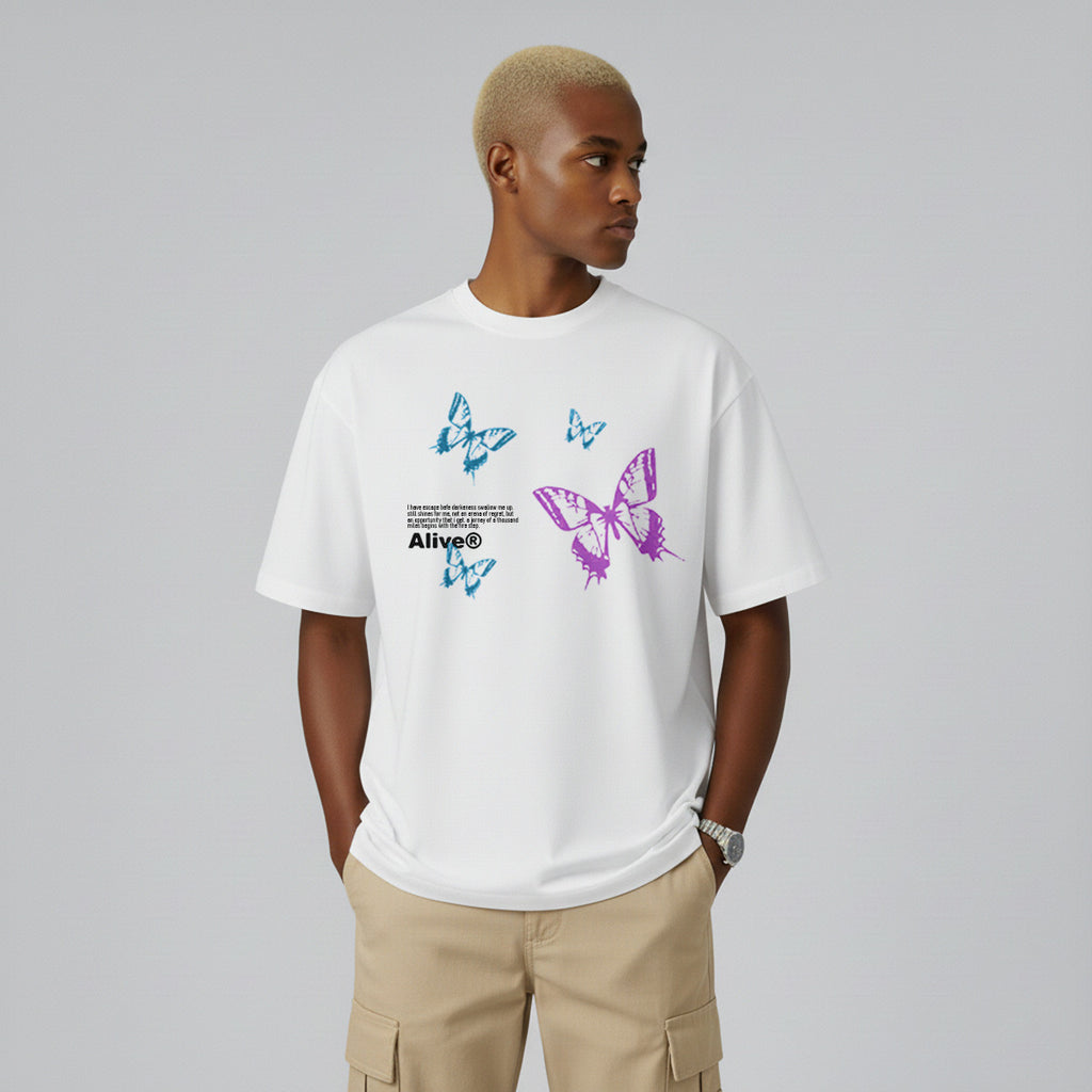 Camiseta Alive Butterfly Effect Branco