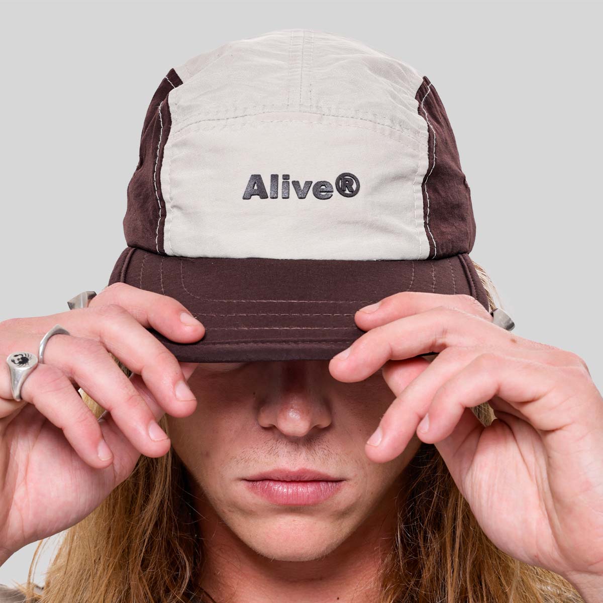 Boné Alive Five Panel Brown Marrom Texas