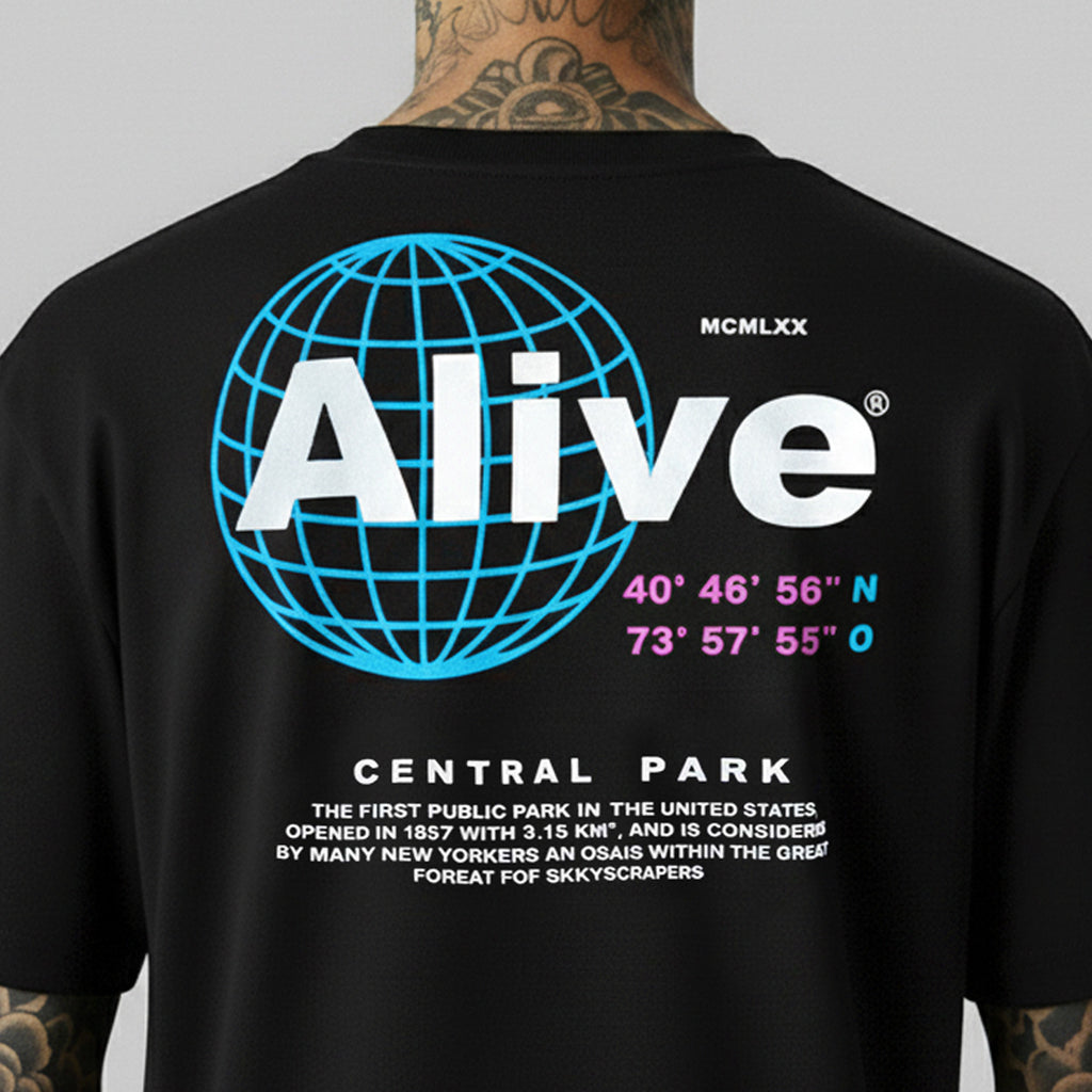 Camiseta Alive Central Park Preto