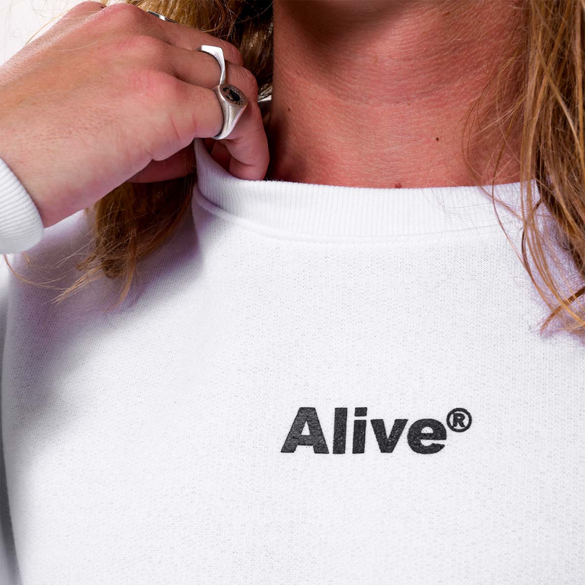 Moletom Alive Careca Logo Branco - Texas