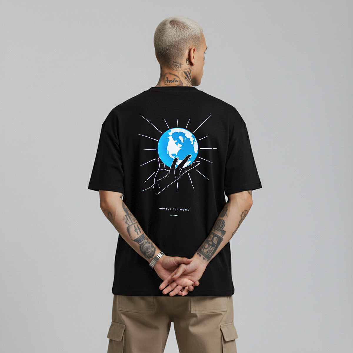 Camiseta Alive Hands Preto