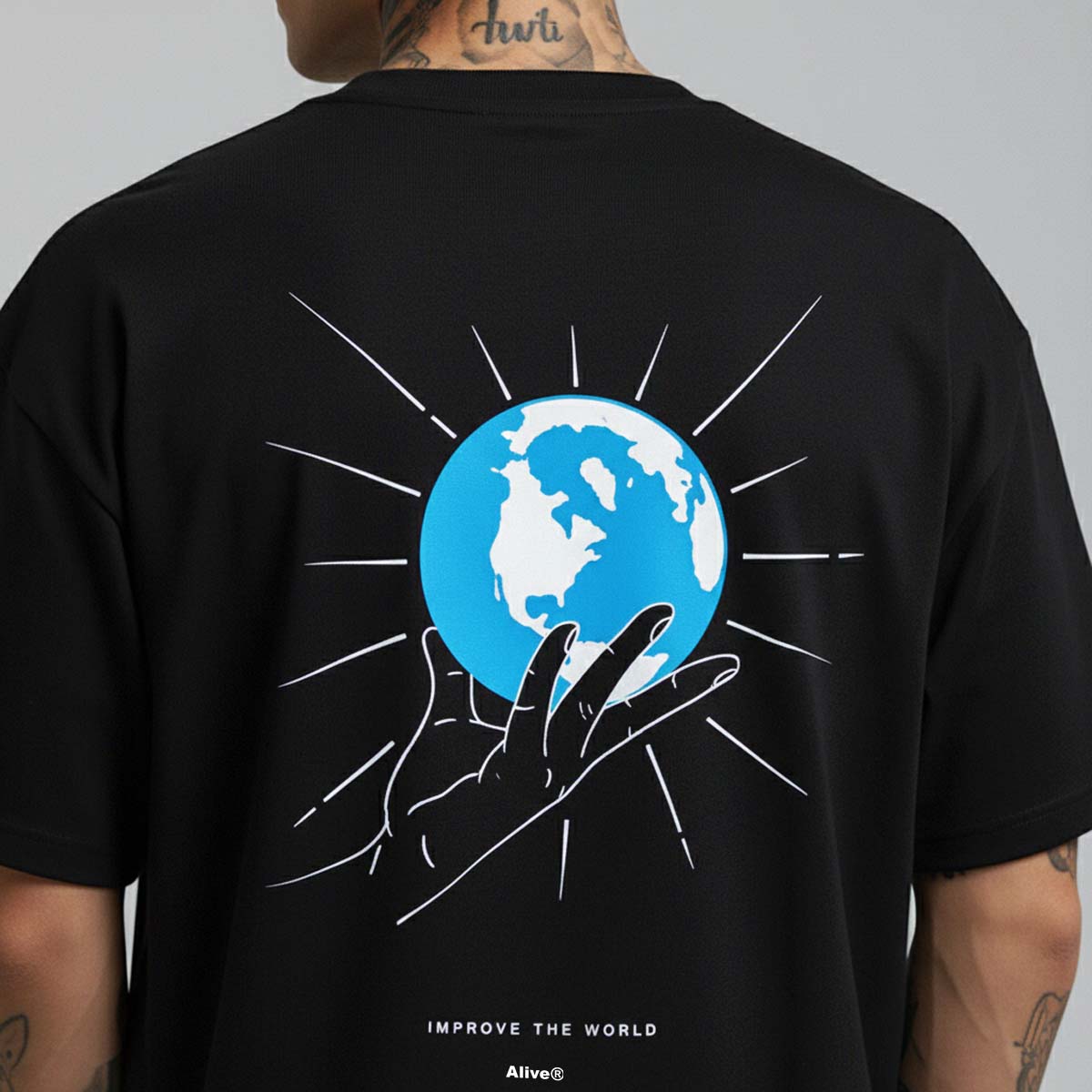 Camiseta Alive Hands Preto