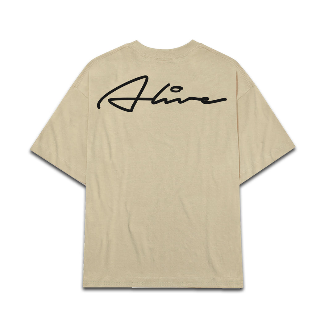 Camiseta Alive Clássica Rubric Off White