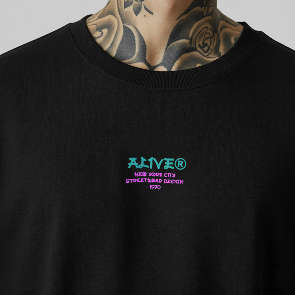 Camiseta Alive Origins 1970 Preto