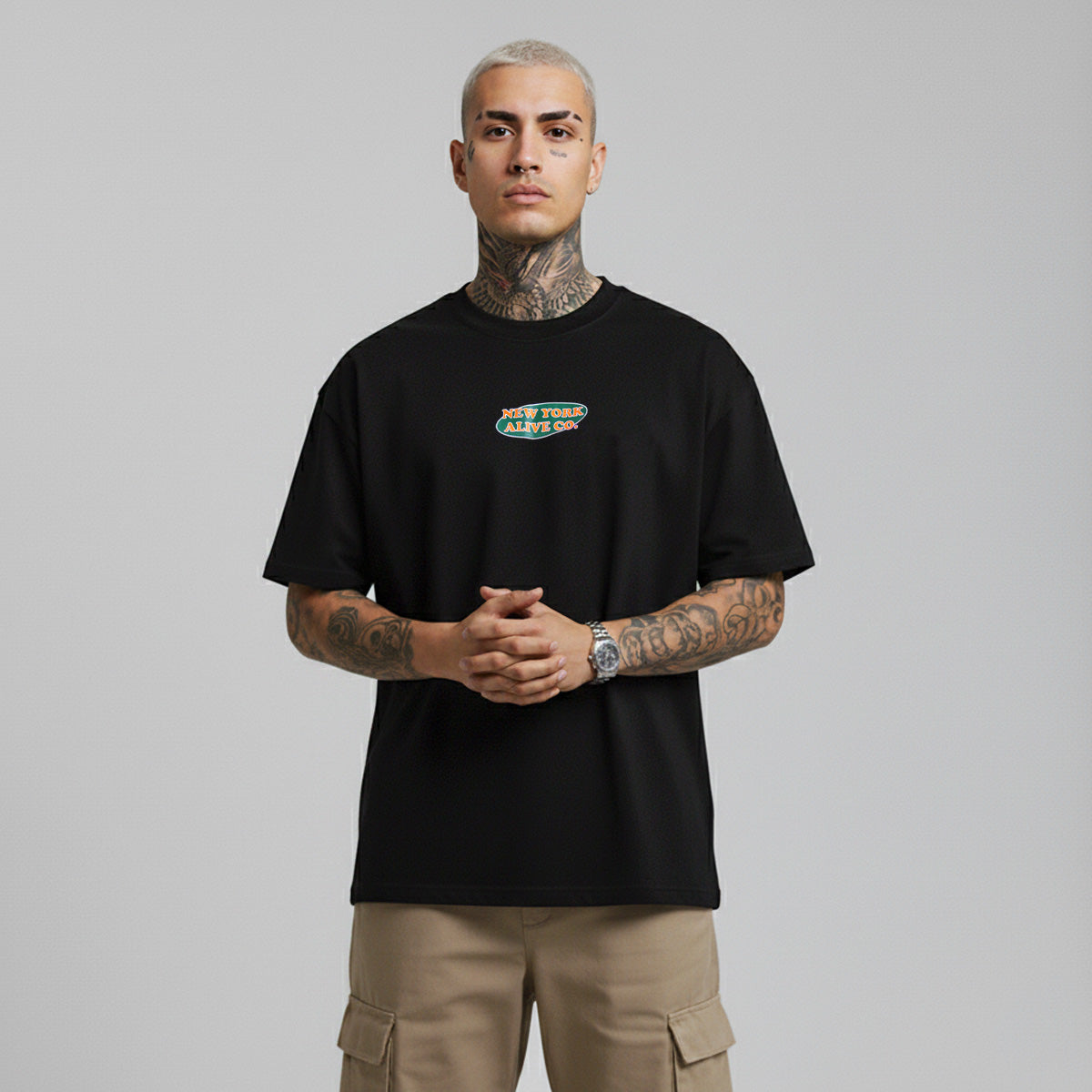 Camiseta Alive Retrô Logo Preto