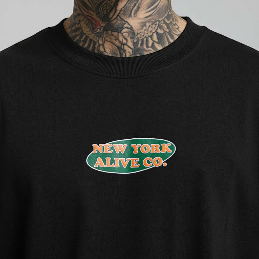 Camiseta Alive Retrô Logo Preto