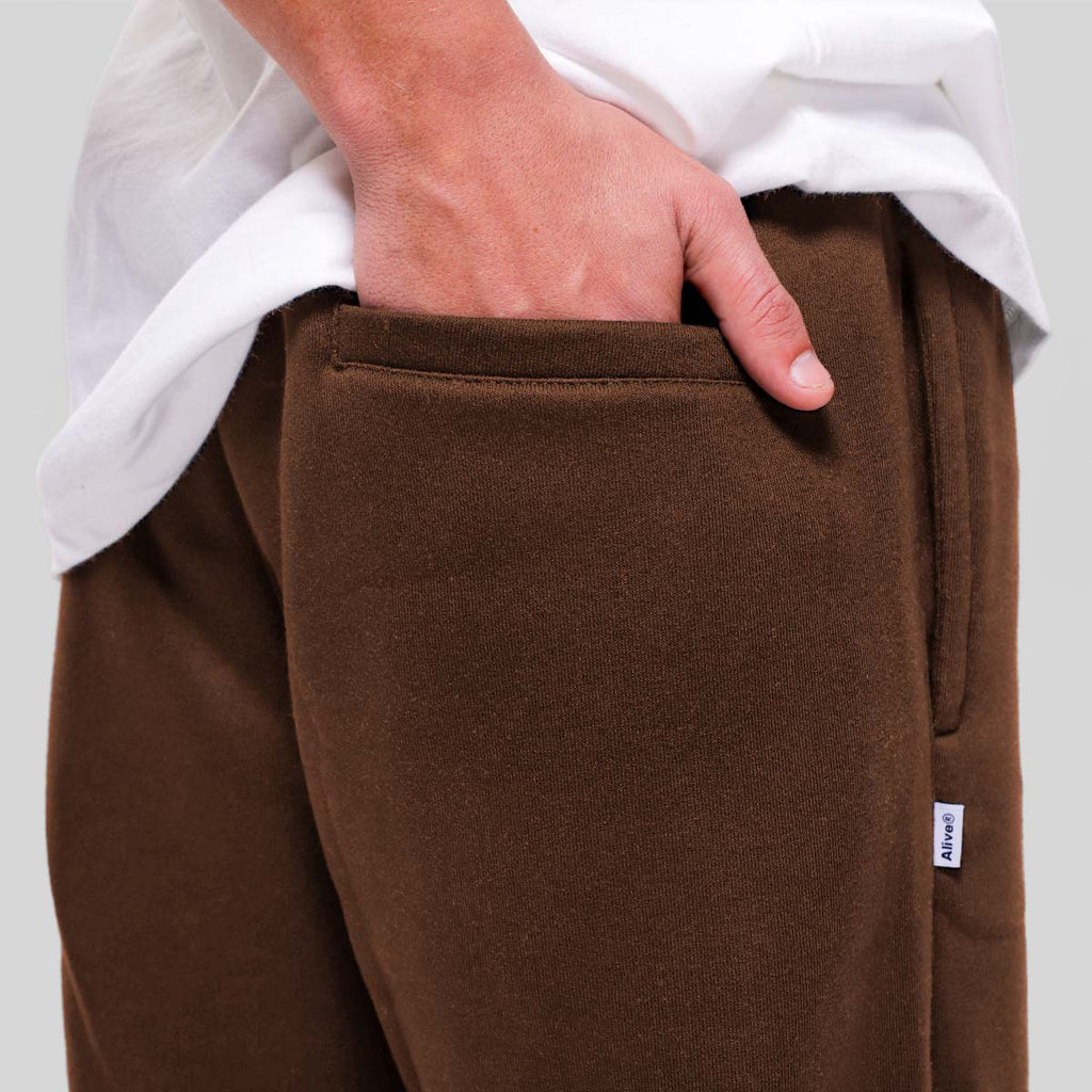 Calça Alive Moletom Rubric Marrom - Texas