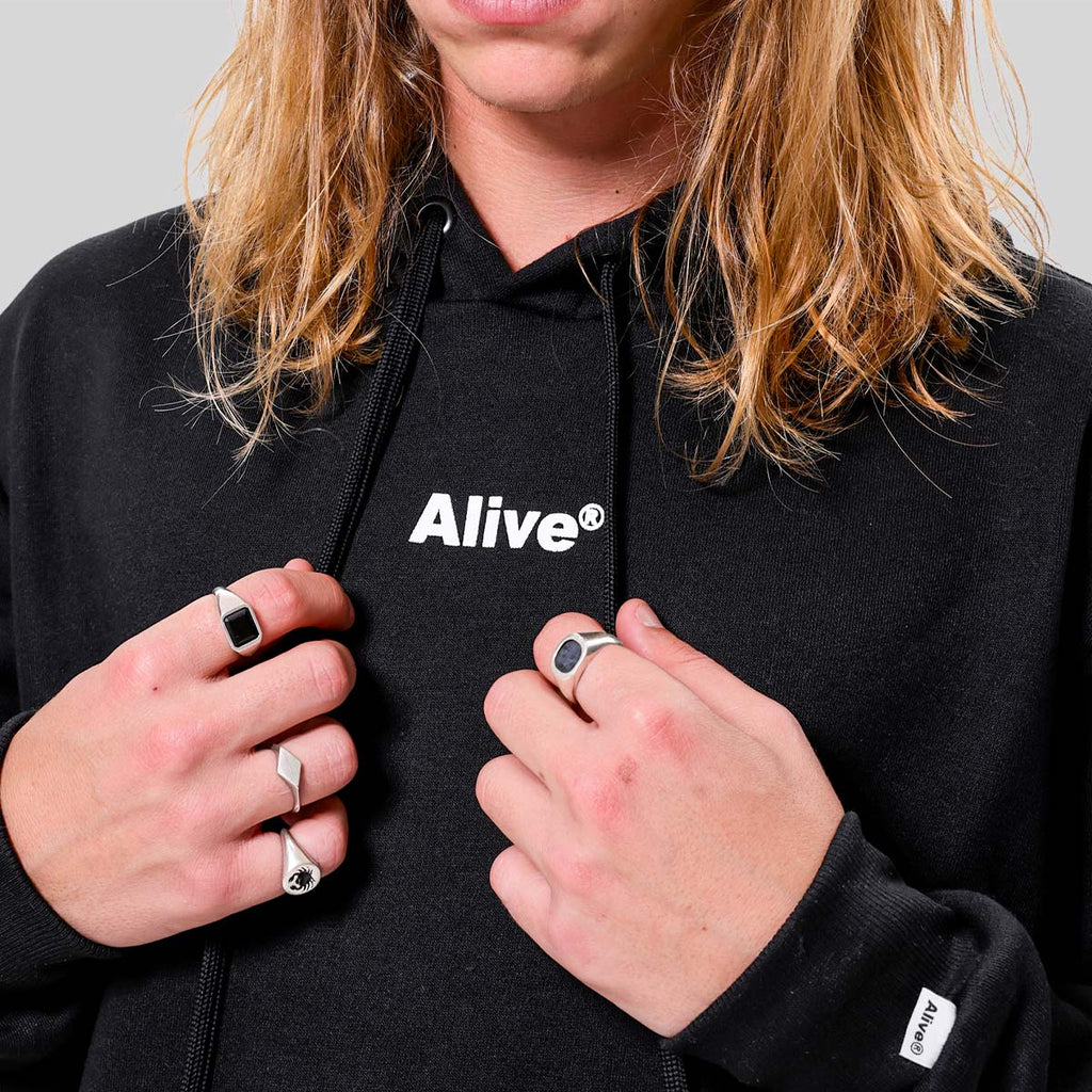 Moletom Alive Canguru Logo Preto - Texas