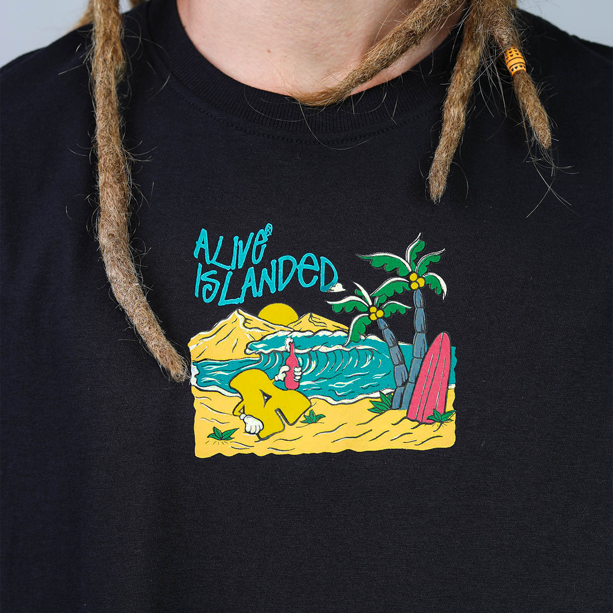 Camiseta Alive Waves Preto