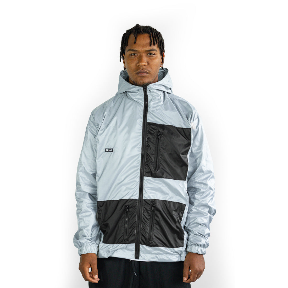 Jaqueta Corta Vento Alive Three Pockets Prata