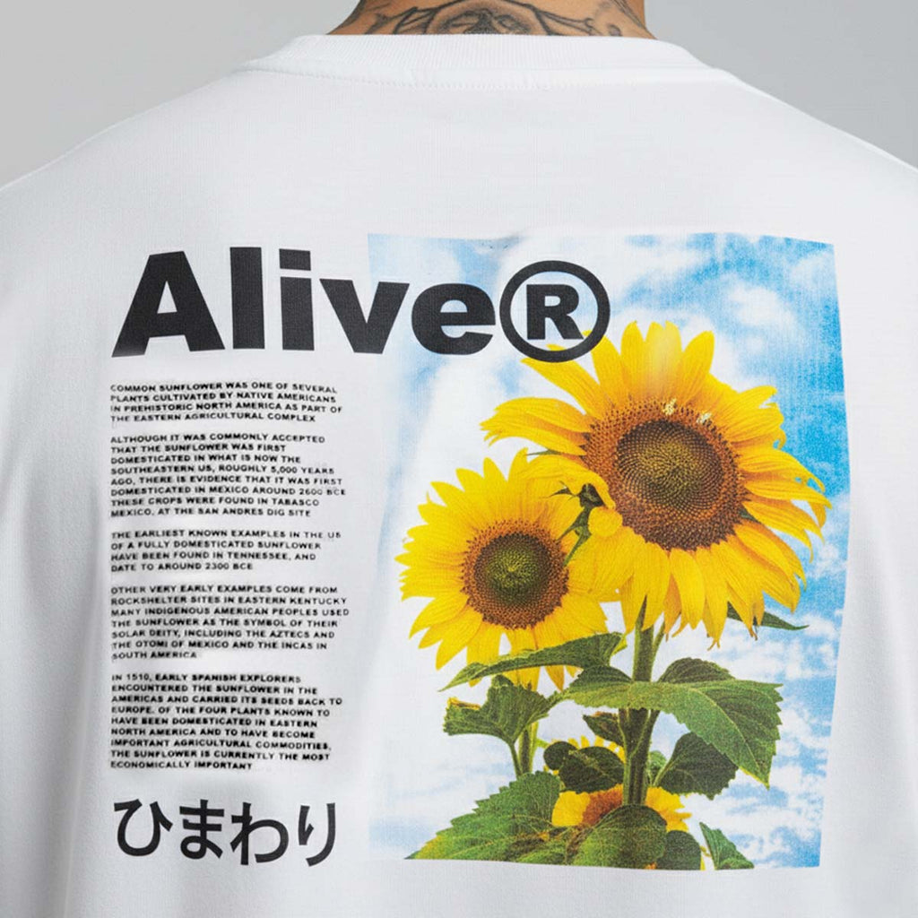 Camiseta Alive Sunflower Branco