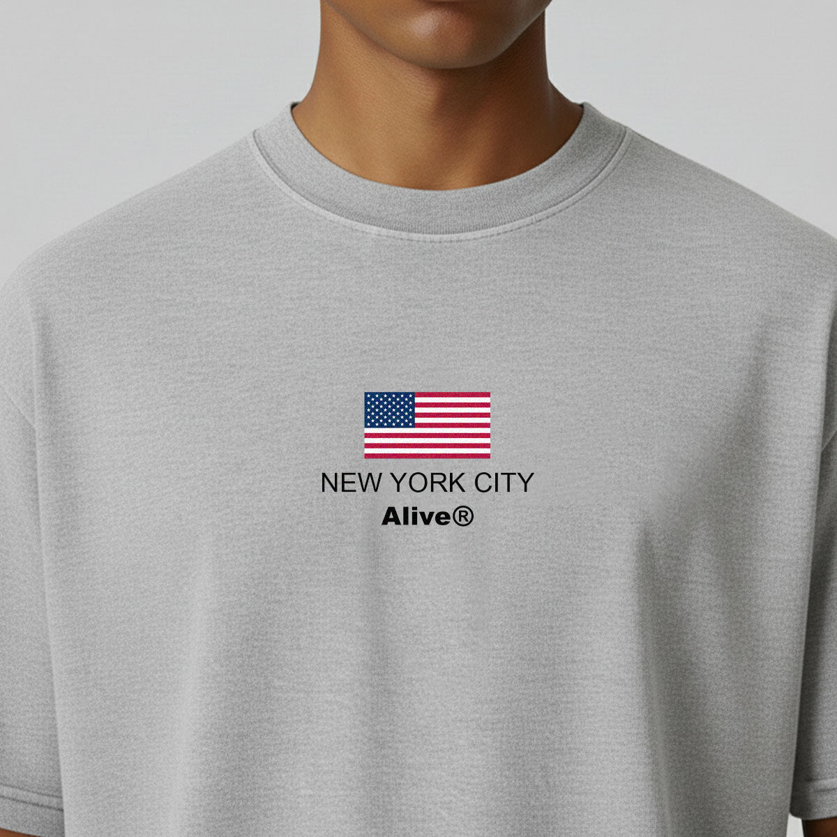 Camiseta Alive U.S.A Cinza