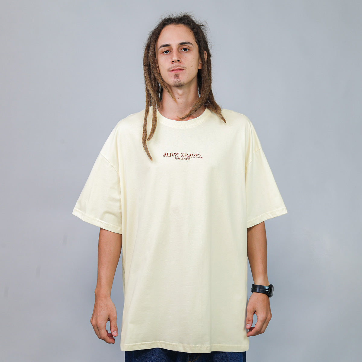 Camiseta Alive Oversized Essencial Vacation Off White