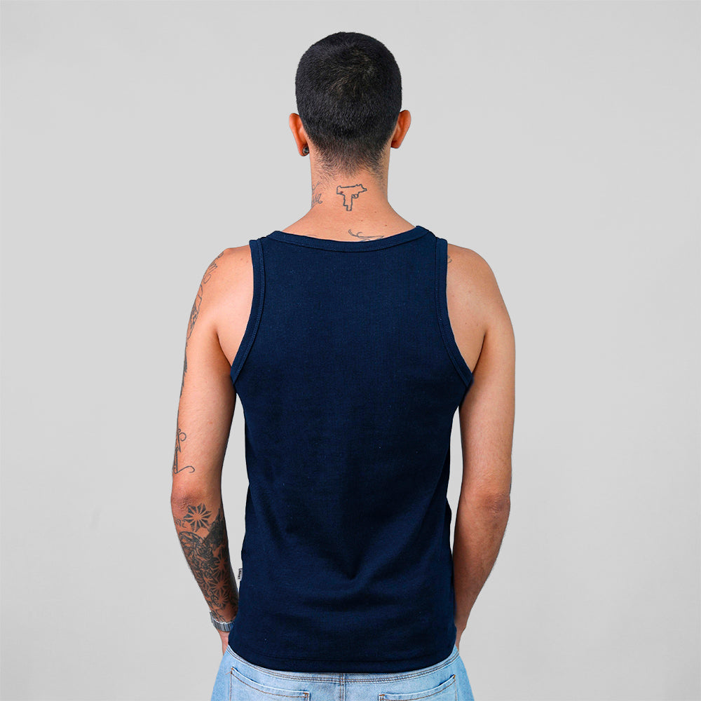 Regata Alive Tank Top Logo Azul Marinho